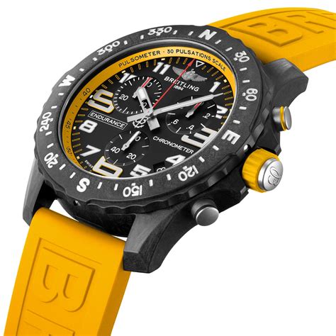 breitling yellow rubber|breitling watch with rubber strap.